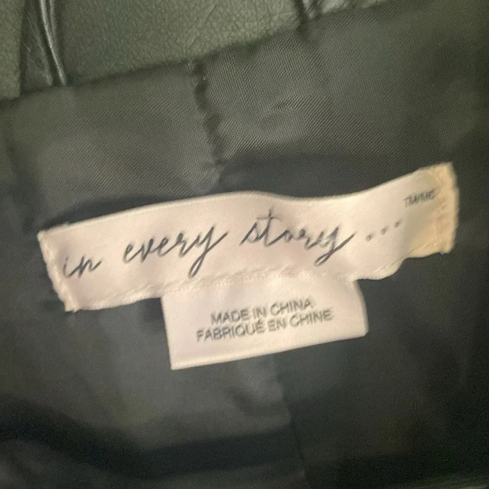 Pennington’s Black Moto Biker Faux Leather Classic Zip Up Jacket 1X - Picture 9 of 14